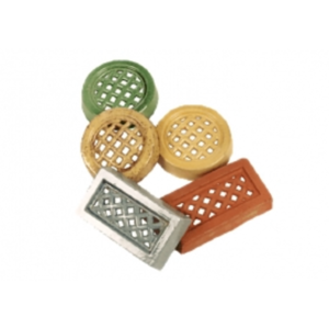 Grille D'aération Rectangulaire DMS – Terre Cuite, 13x24 Cm, Rose Clair, Pour Ventilation