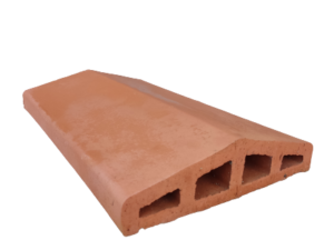 Dessus de mur en terre cuite rouge